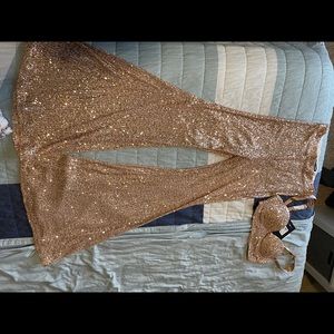 Fashion Nova Glitzy Babe Set - Rose Gold